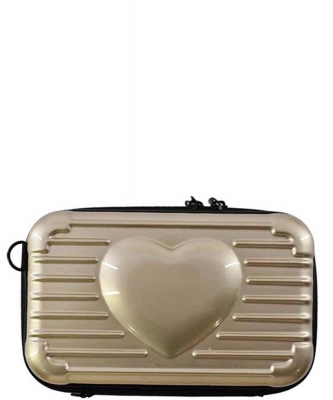 ABS Plastic Heart Mini Crossbody Bag PC713 GOLD